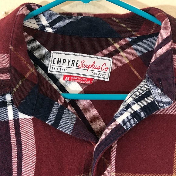 Empyre Surplus Co. Flannel plaid button down - Picture 3 of 5